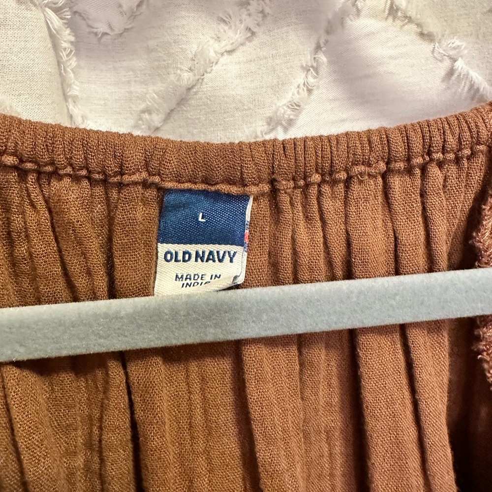 Old Navy Brown Long Sleeve Peasant Blouse - Picture 3 of 4